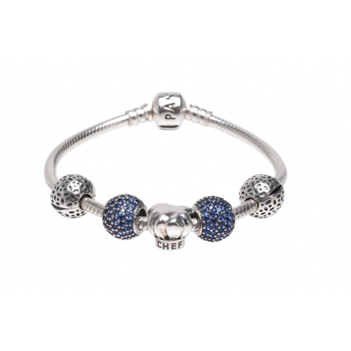 經典Charm Bracelet 925純銀串飾手鐲(銀)